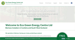 Desktop Screenshot of ecogreenenergycentre.co.uk