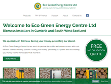 Tablet Screenshot of ecogreenenergycentre.co.uk